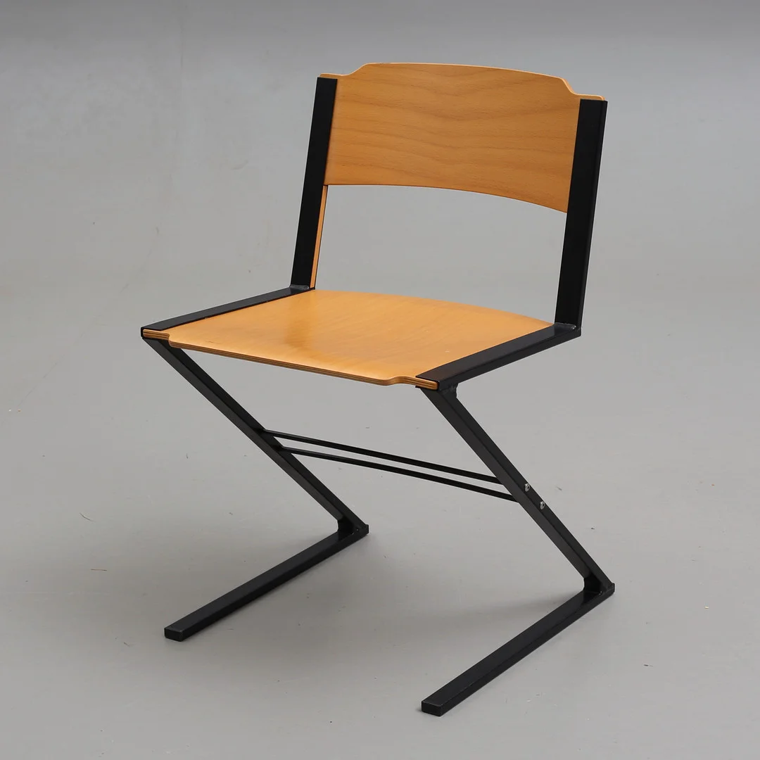 STOL, metall/plywood, 1900-talets senare del. — Armchairs & Chairs — Auktionshuset Thelin & Johansson