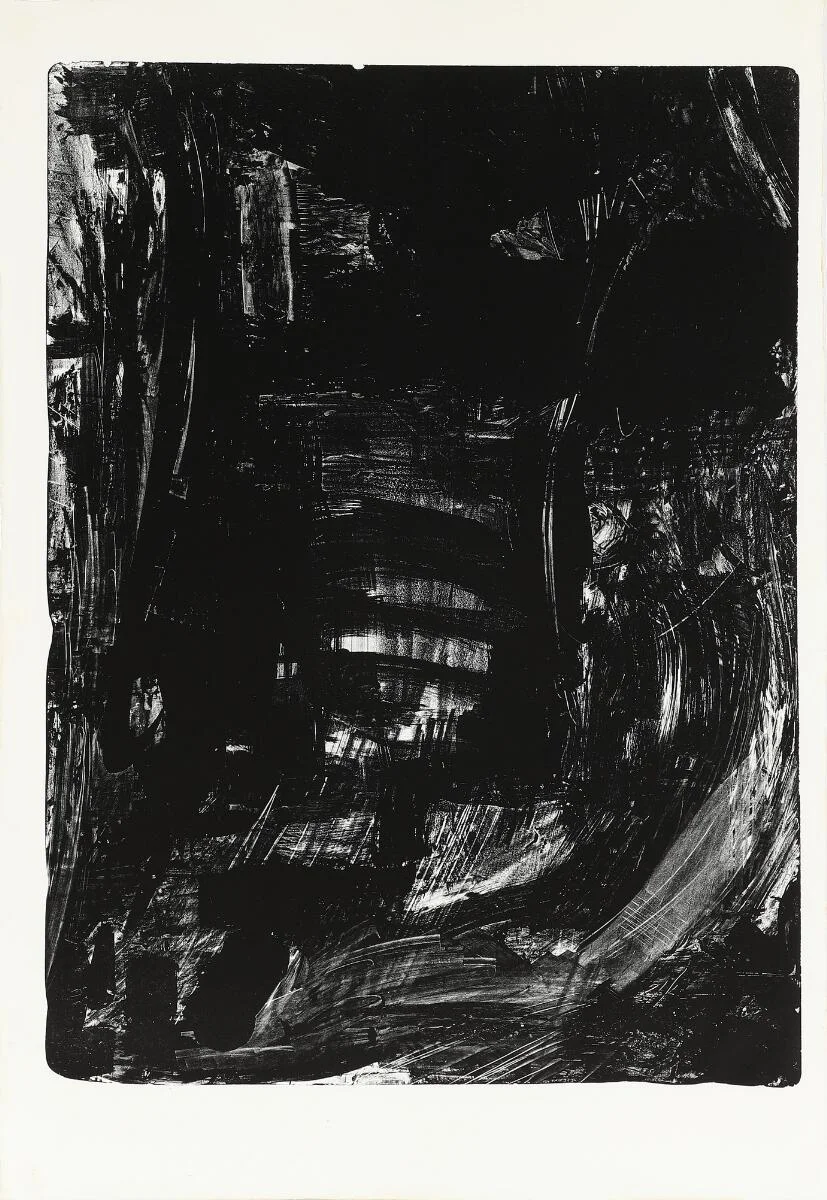 Per Kirkeby: Untitled. Signed PK 83. Lithograph in four parts. Sheet size total 180×130 cm. Unframed. (4) — Modern Prints/Modern art — Bruun Rasmussen