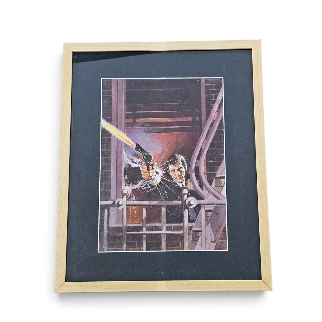 SEBASTIÀ MIRALLES (1948). Escena policiaca años 60. Técnica mixta sobre papel. — Paintings — Arce Auctions