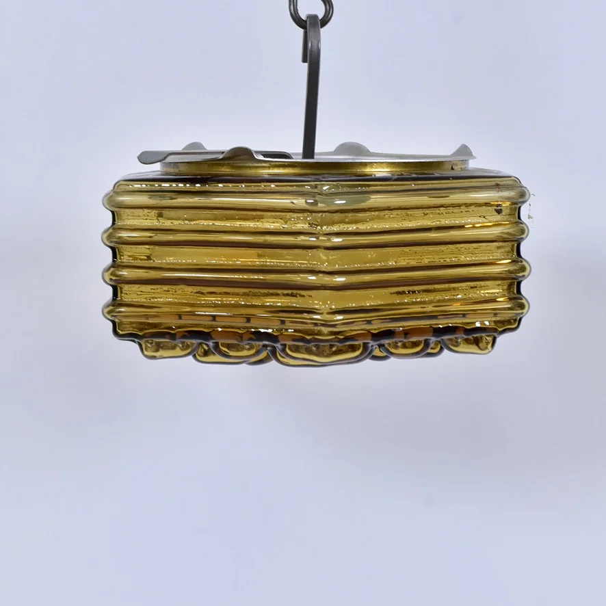 TAKLAMPA, glas och metall, 1960/70-tal. — Ceiling lights — Halmstads Auktionskammare