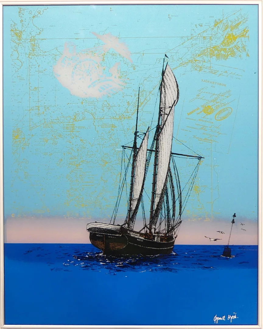 OIDENTIFIERAD KONSTNÄR. SEGELSKUTA. — Engravings & Prints — Lysekils Auktionsbyrå