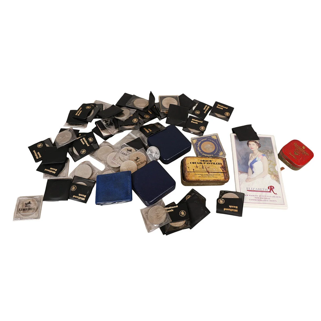 MOSTLY BRITISH COINS, SOME EUROPEAN (QTY). — Coins & Banknotes — Bishop & Miller