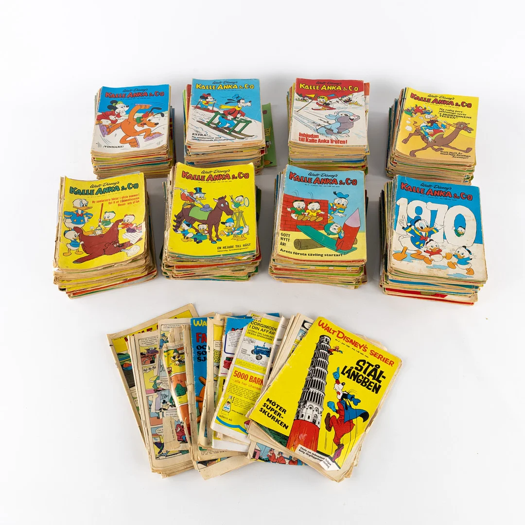 SERIETIDNINGAR, ett parti, Kalle Anka, 1965-1974. — Books — Karljohan Auktioner