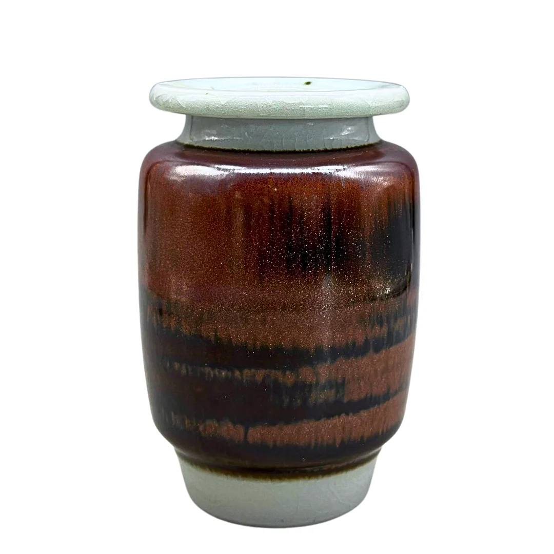 ELLY & WILHELM KUCH. GLASIERTE KERAMIK VASE - 1960ER JAHRE. — European — Auktionshaus Stuber's Hammerschlag