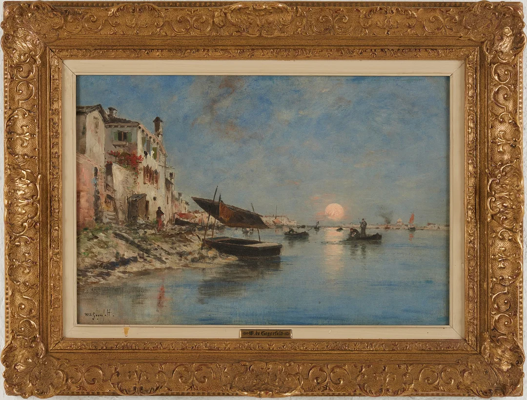 WILHELM VON GEGERFELDT, (1844-1920). Hamnbild, olja på duk, signerad. — Paintings — Stockholms Auktionsverk Magasin 5