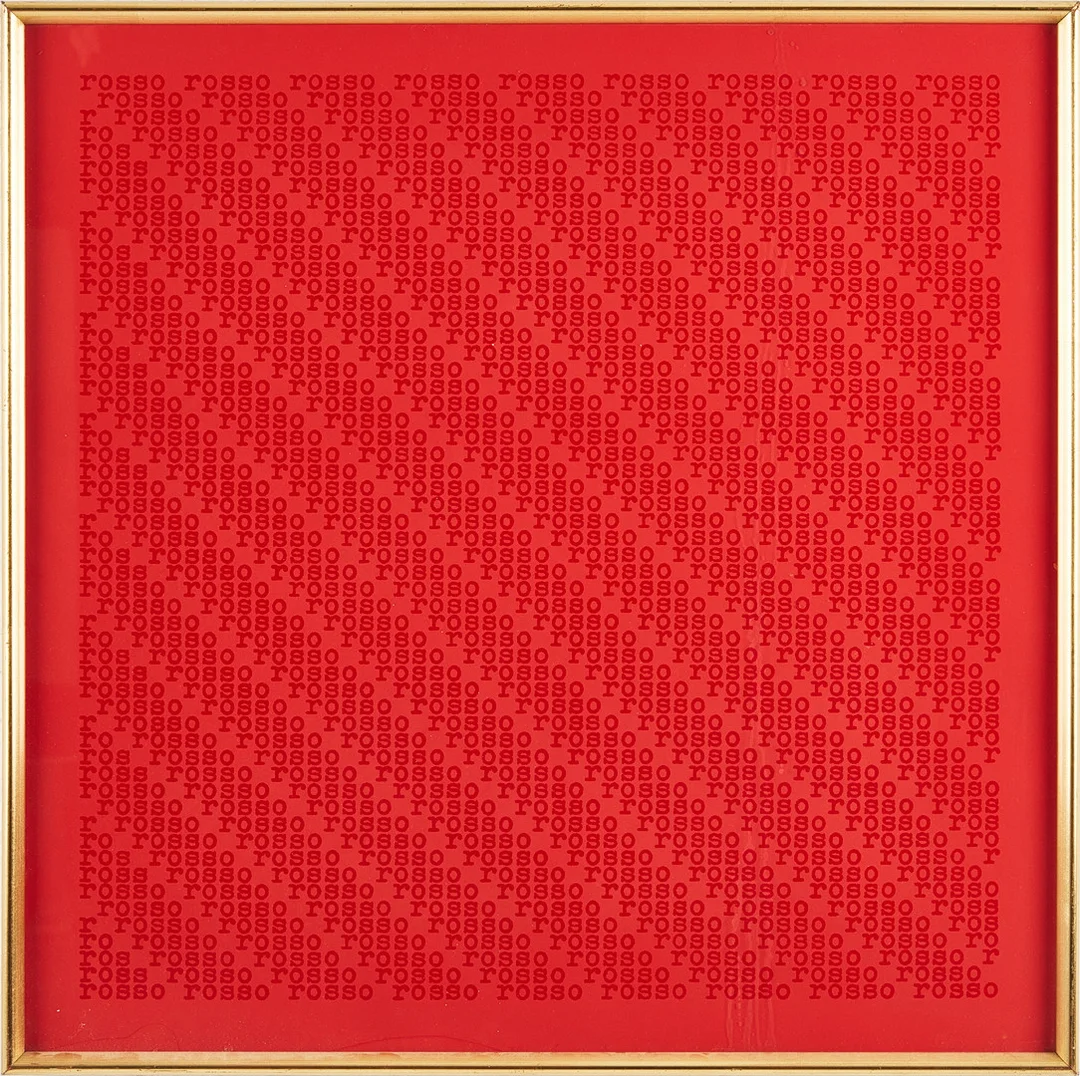 MAURIZIO NANNUCCI. "Rosso Rosso Rosso", serigrafi, signerad och numrerad a tergo. — Engravings & Prints — Stockholms Auktionsverk Magasin 5