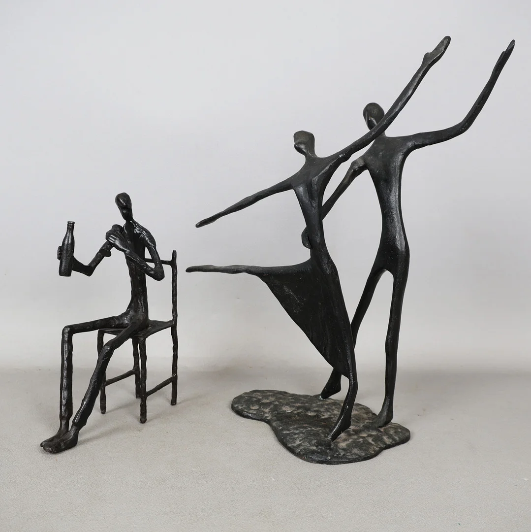 TWO MID 20TH CENTURY BRONZED FIGURES (2). — Sculptures & Bronzes — Bishop & Miller