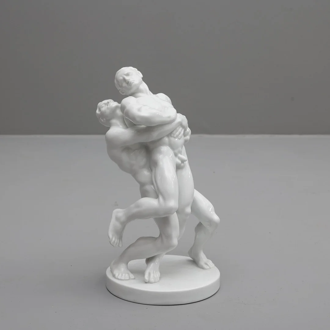 BELA PANKOTAI FARKAS. SKULPTUR, porslin, Herend Porslinsfabrik, 1930-tal, signerad samt numrerad 5788. — European — Södermanlands Auktionsverk