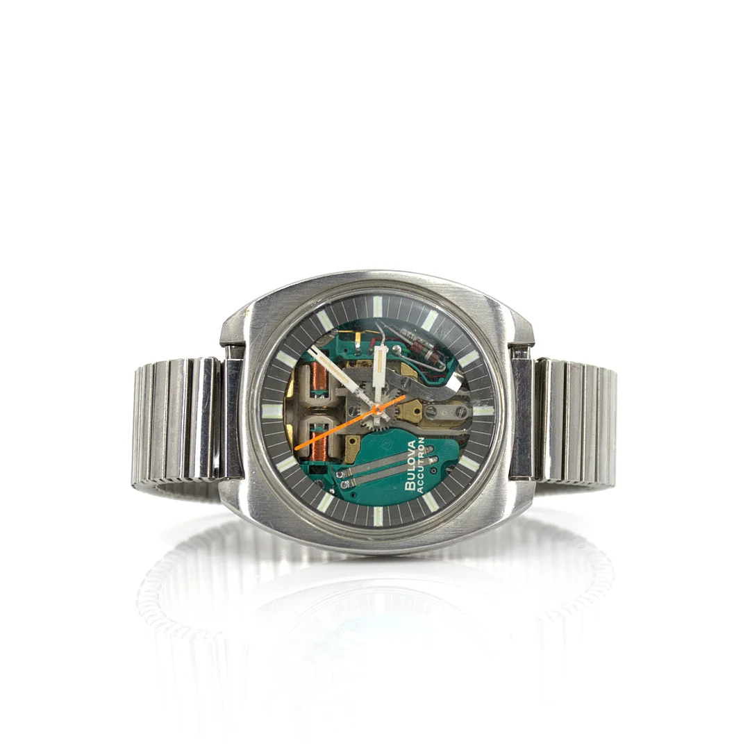 BULOVA. Accutron Spaceview, stämgaffelsteknik, stål, märkt N1 för 1971. — Wristwatches — Höganäs Auktionsverk