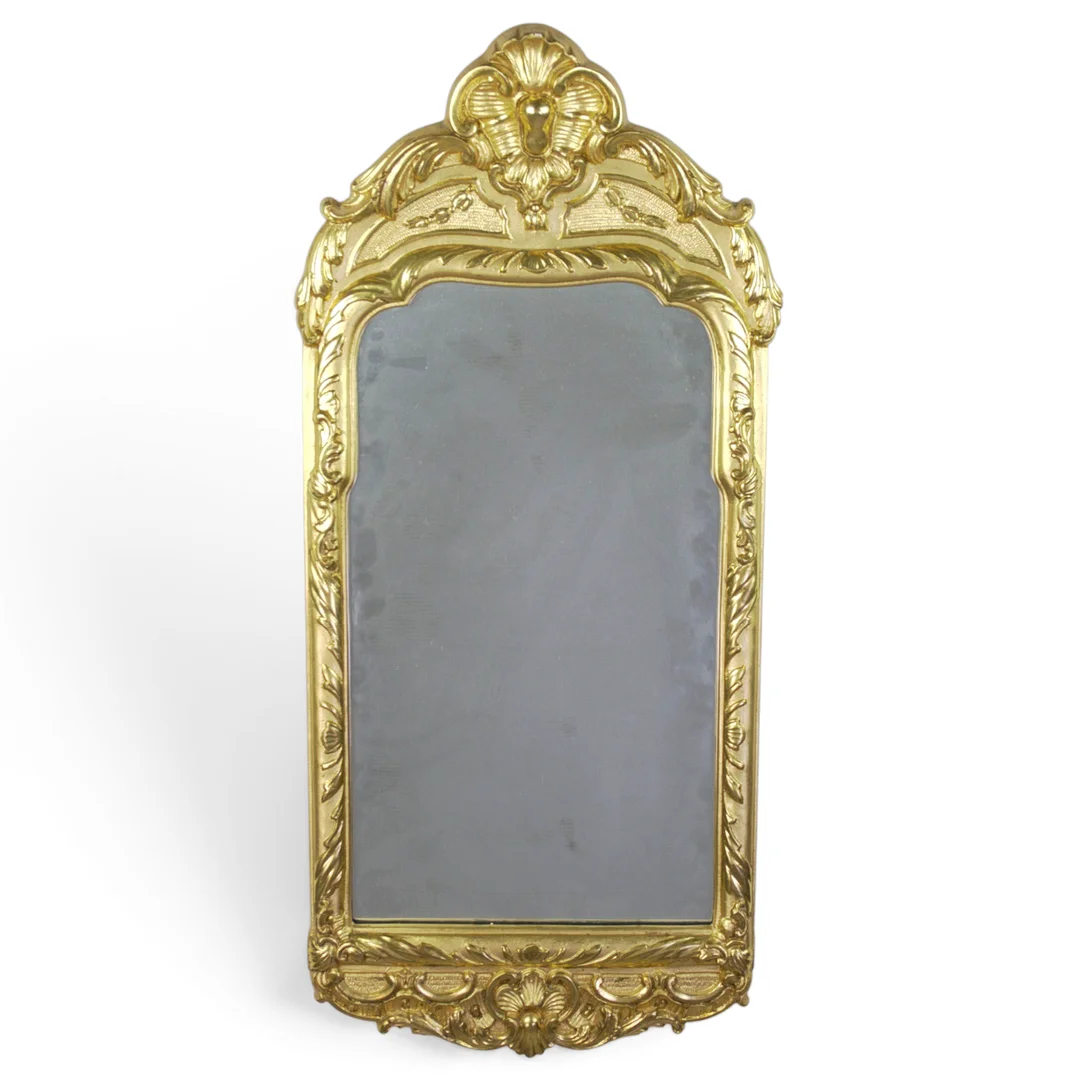 SPEGEL, rokokostil. förgylld, 1900-tal. — Mirrors — Höganäs Auktionsverk