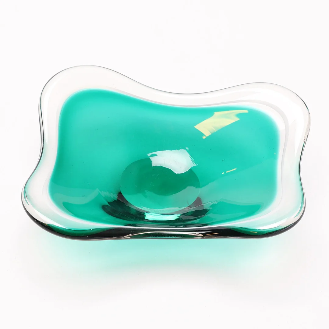 PAUL KEDELV. Skål, glas, "Coquille", Flygsfors glasbruk, 1900-tal. — Art glass — Gomér & Andersson Jönköping