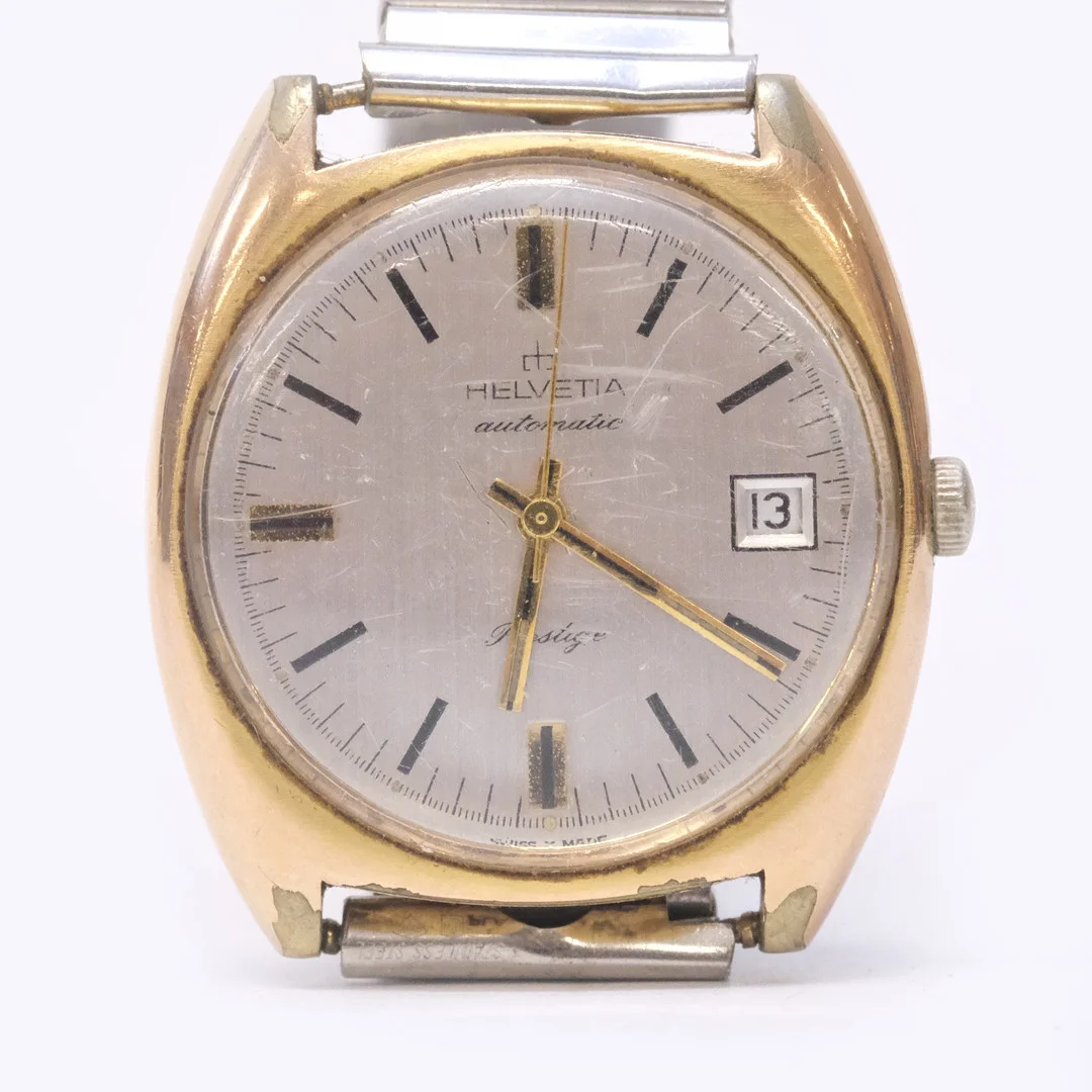 HELVETIA. ARMBANDSUR, "PRESTIGE". AUTOMATIC. 1960/70-TAL. — Wristwatches — Björnssons Auktionskammare