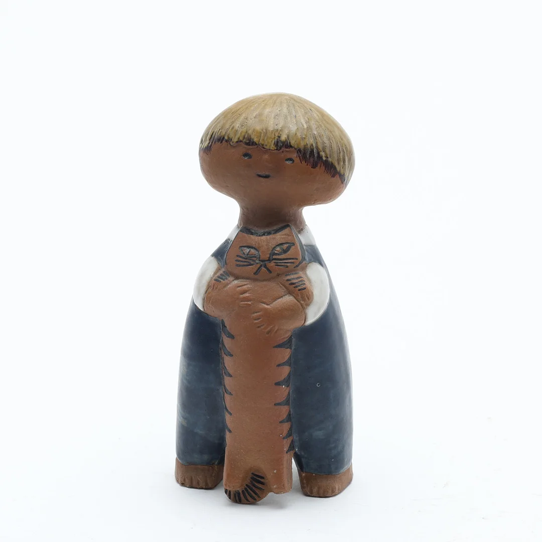 LISA LARSON. Figurin, "Pelle", Gustavsberg. — Ceramics & Porcelain — Uppsala Auktionskammare