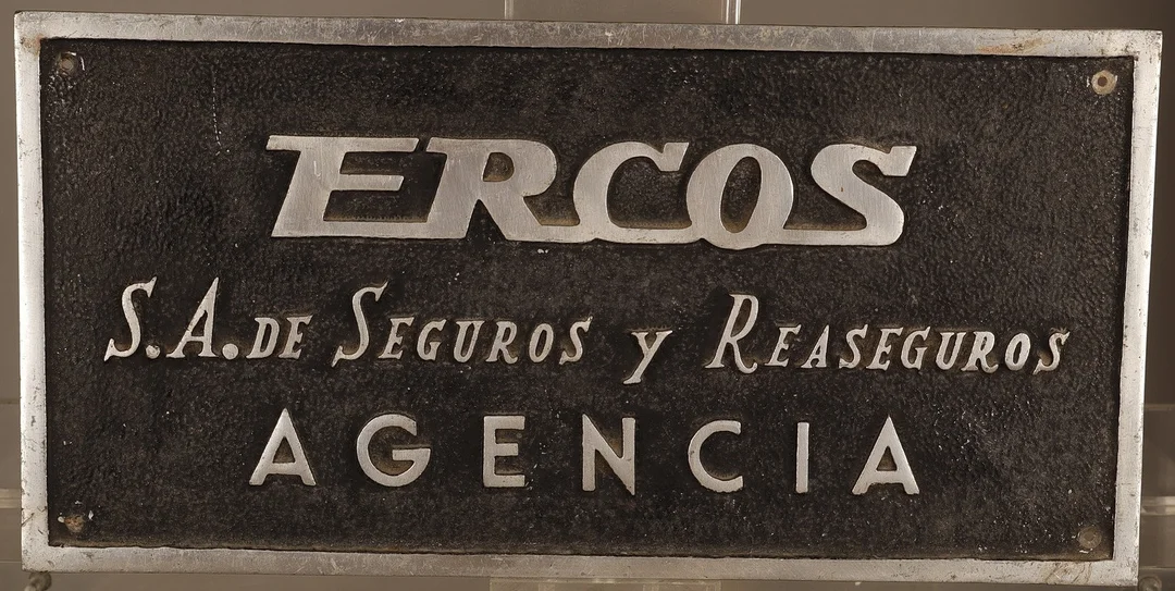 Ercos, placa publicitaria en aluminio. — Other collectables — Barcelona Auctions