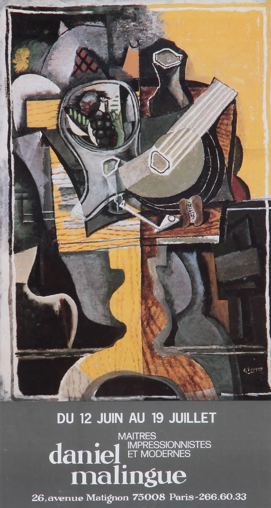Georges Braque, after. Exhibition poster for Galerie Daniel Malingue, 1970/80s — Paintings and sculptures/Prints and photography — Lauritz