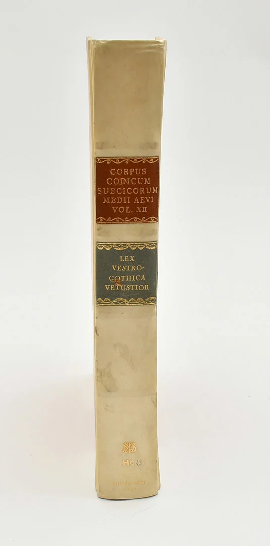 Lex Vestro-gothica vetustior : Äldre västgötalagen. Köpenhman 1950. — Books — Connoisseur Bokauktioner