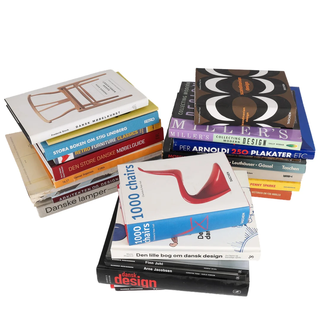 A collection of 28 books about design, furniture, lamps, etc. (28) — Hobby and collectibles/Books, maps, magazines — Lauritz