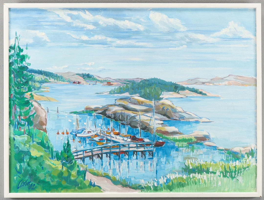 CARIN BLEEKER. Motiv från Fjällbacka. — Paintings — Karlstad Hammarö Auktionsverk