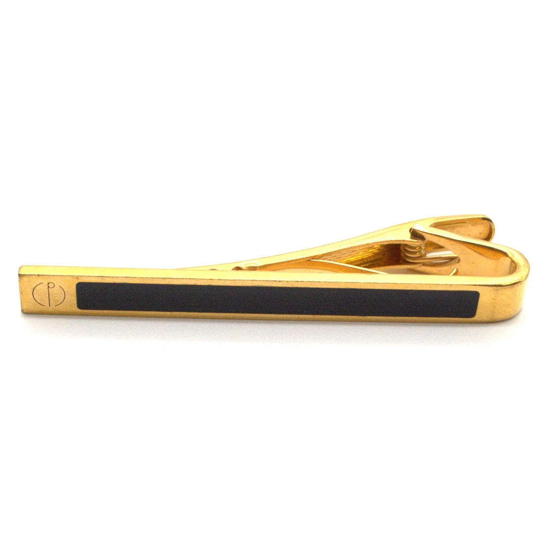 ALFRED DUNHILL. DESIGNER-KRAWATTENKLAMMER, METALL, VERGOLDET, MIT EMAIL, 20. JAHRHUNDERT. — Brooches & Pendants — Kunst- und Auktionshaus Kleinhenz