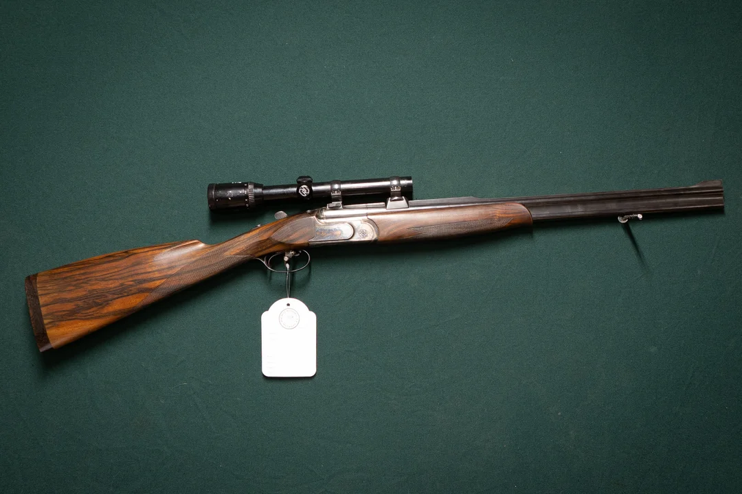Renato Menegon m/Waldberg kal. 7x65R #01872 SE2187110. — Double express rifles — Mauritz Widforss