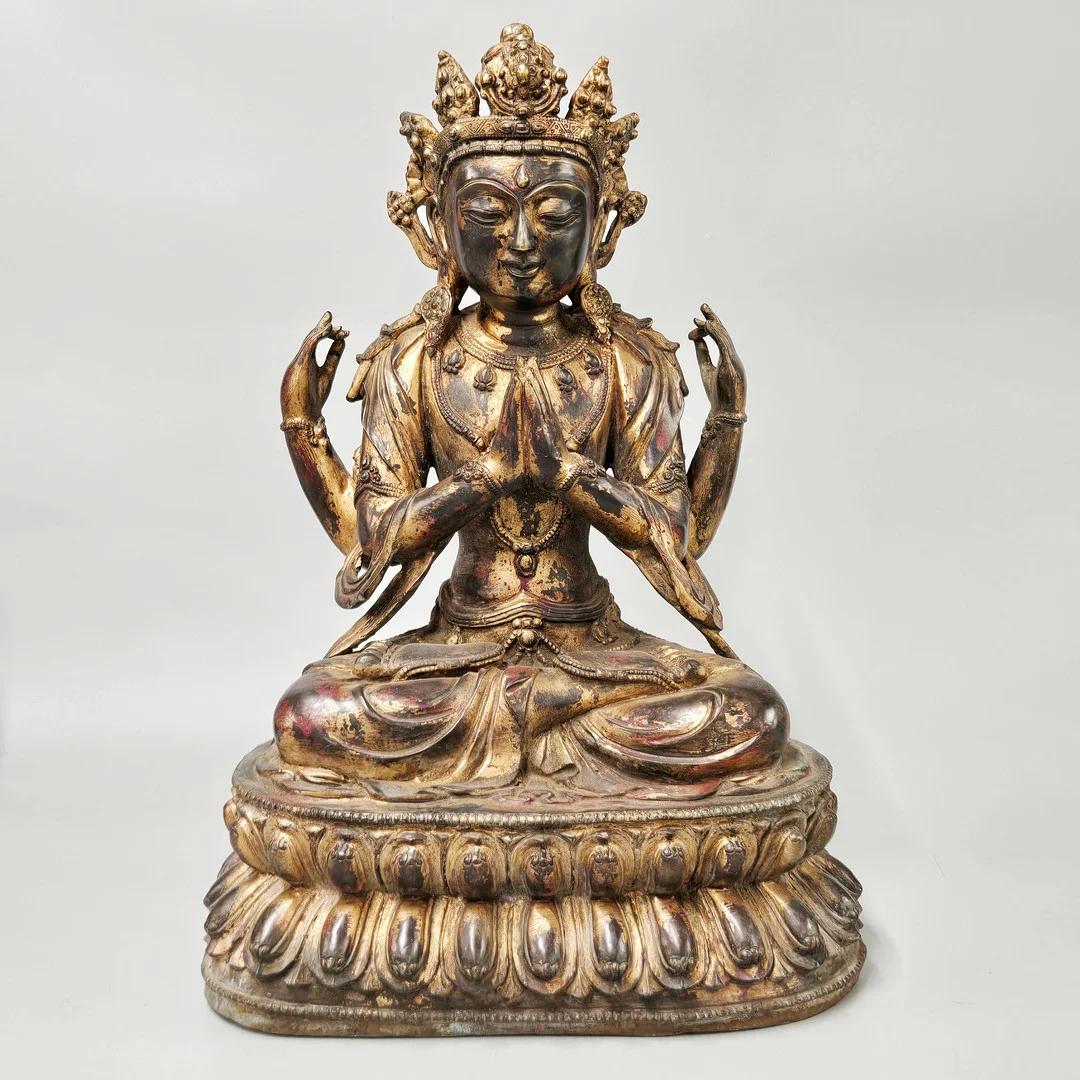 LARGE TIBETAN BRONZE DEITY. — Bronzes — Chalkwell Auctions