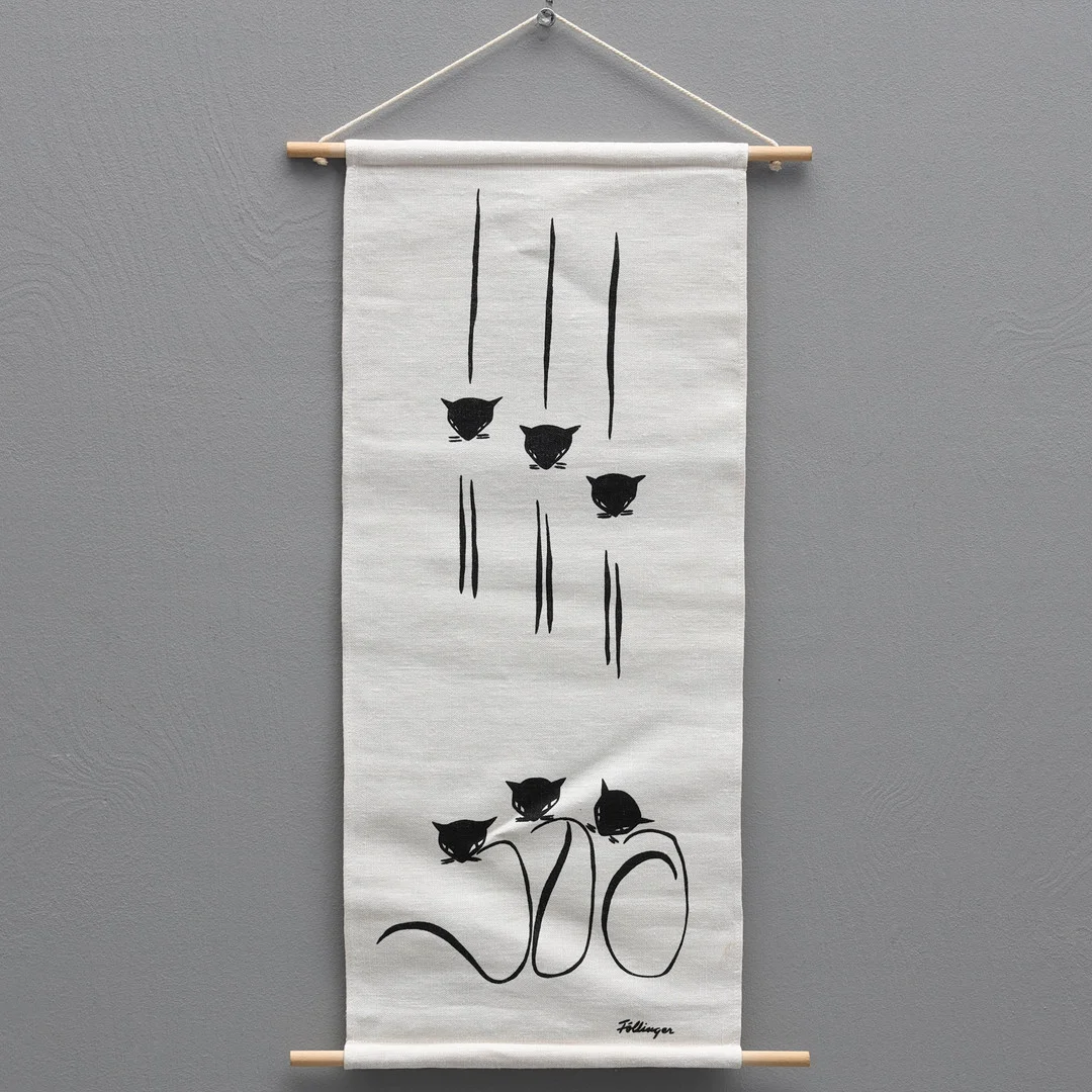 TORSTEN FÖLLINGER. Väggdekoration/bonad, Ab Enar Ström, Frösön, 1950-tal. — Other — Auktionsmagasinet Vänersborg