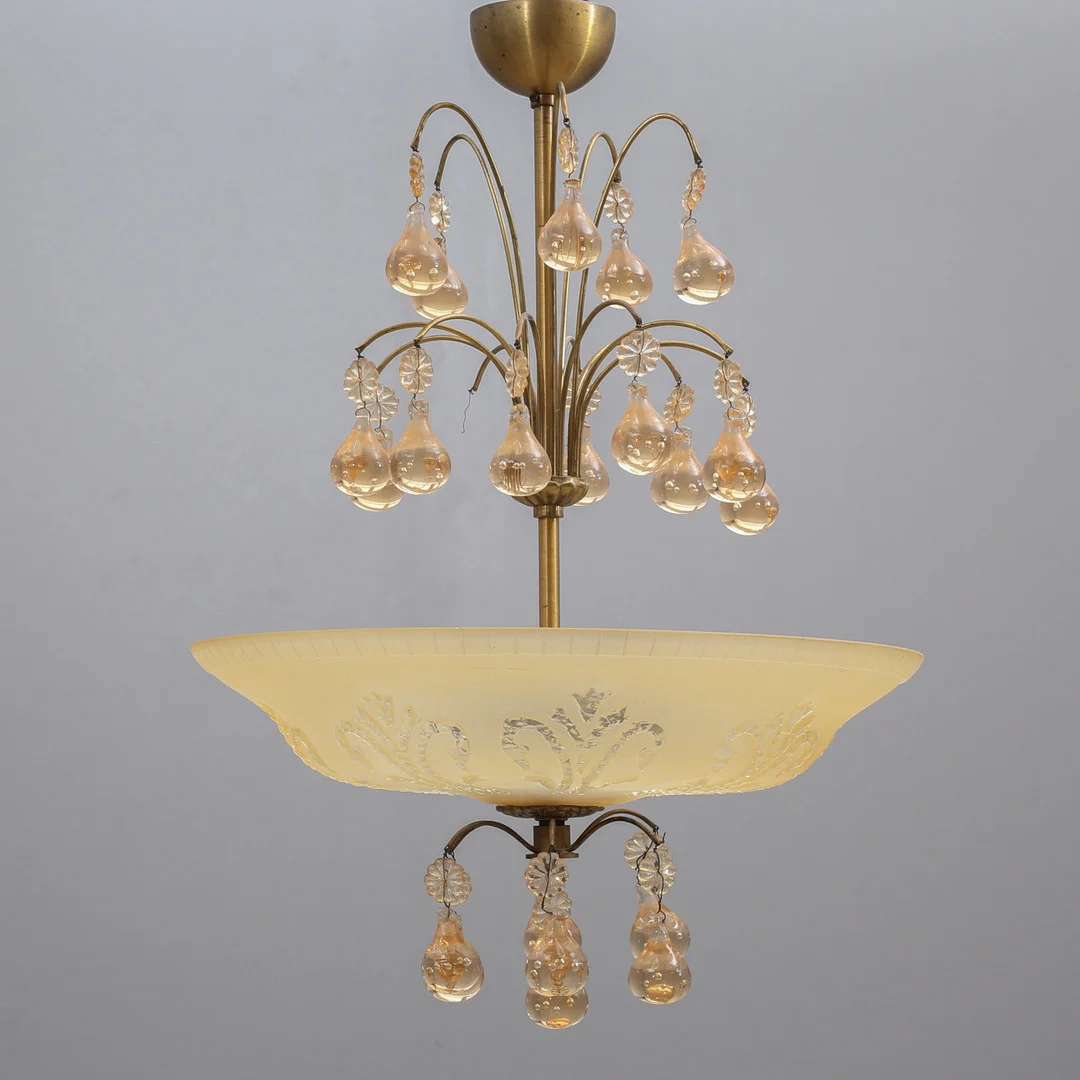 TAKLAMPA, Swedish Grace, tidigt 1900-tal. — Ceiling lights — Auktionshuset Thelin & Johansson