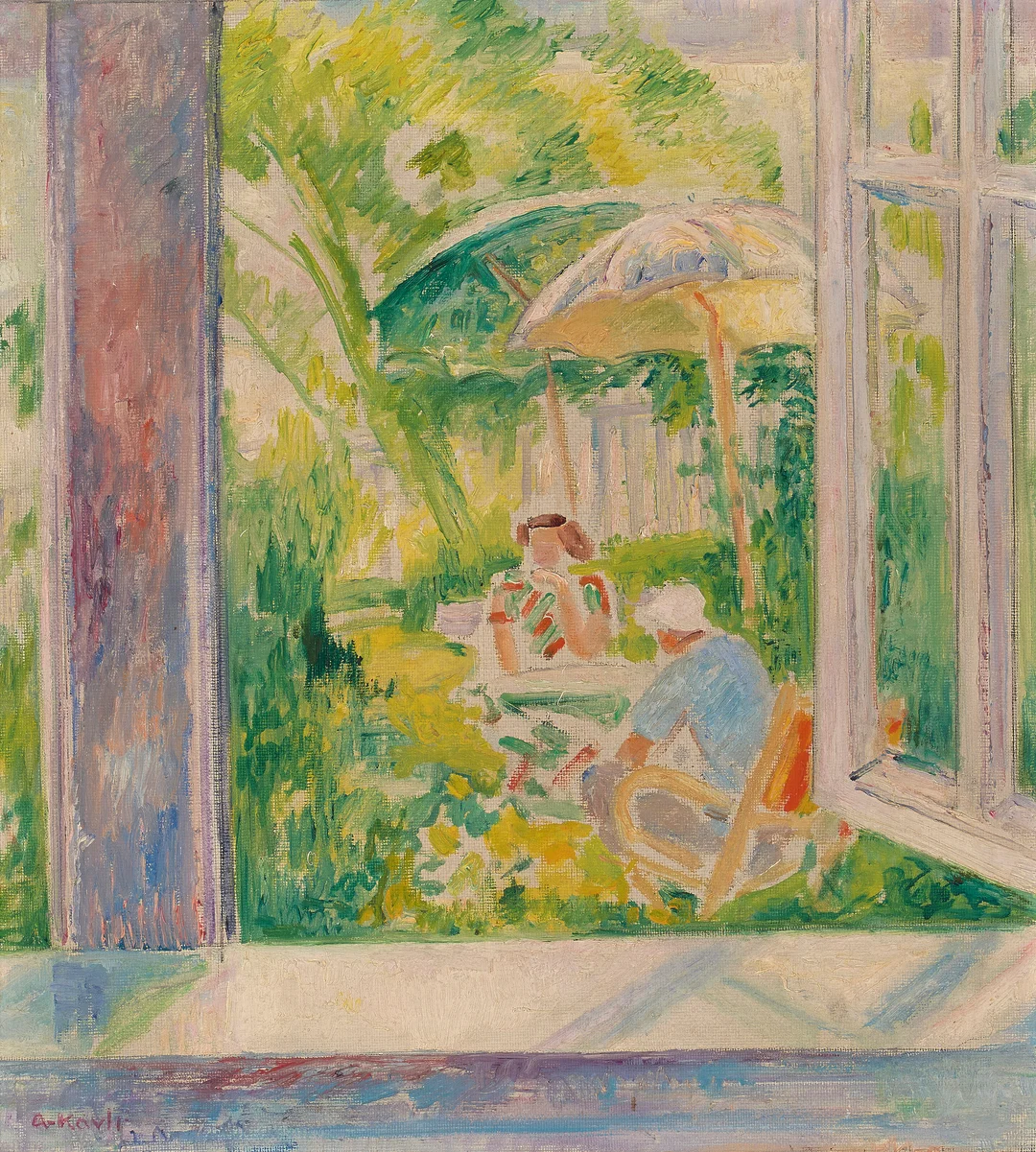 Kavli, Arne — Utsikt fra vinduet — Kunst/Maleri — Blomqvist