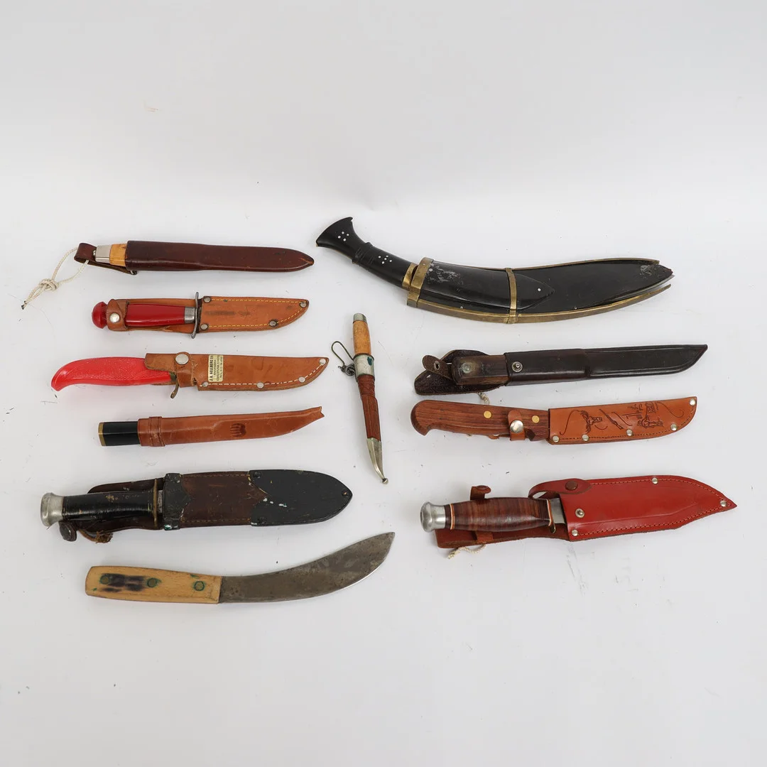 KNIVAR 11st, Frosta Mora, Tapio wirkkala, med flera. — Edged weapons — Falun Auktionsbyrå
