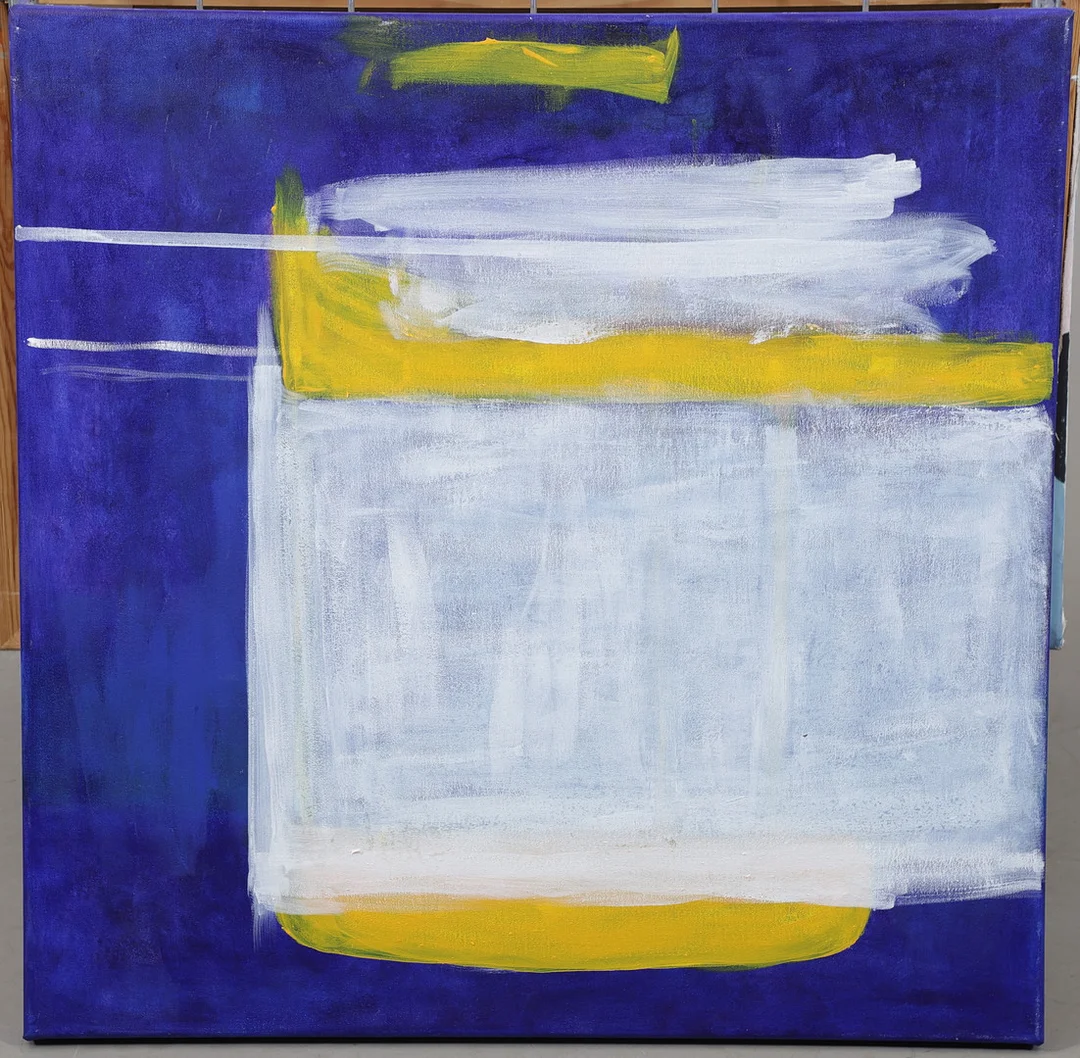 CHRISTIN OHLIN (1946-2025). Abstrakt komposition, olja på duk. — Paintings — Växjö Auktionskammare