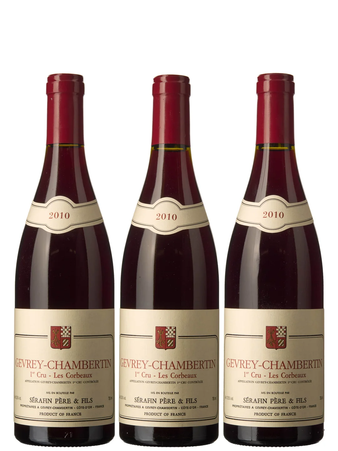3 x Gevrey-Chambertin 1er Cru Les Corbeaux 2010, Serafin Pere & Fils — 3 x Gevrey-Chambertin 1er Cru Les Corbeaux 2010, Serafin Pere & Fils — Vin/Vin — Blomqvist