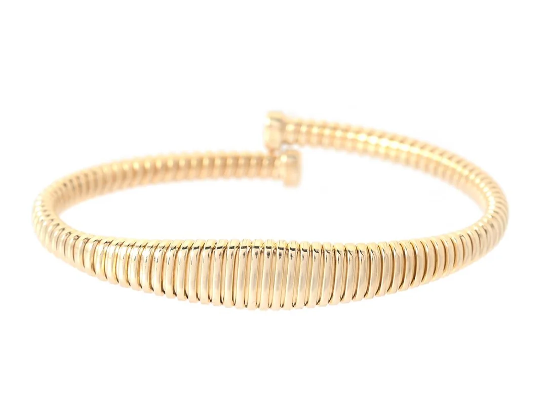 MARCELLO PANE, armring, förgyllt sterlingsilver, flexibel länk, innermått 4,6 cm x 5,9 cm, vikt 9,5 g, etui. — Smycken/Armring — Kaplans