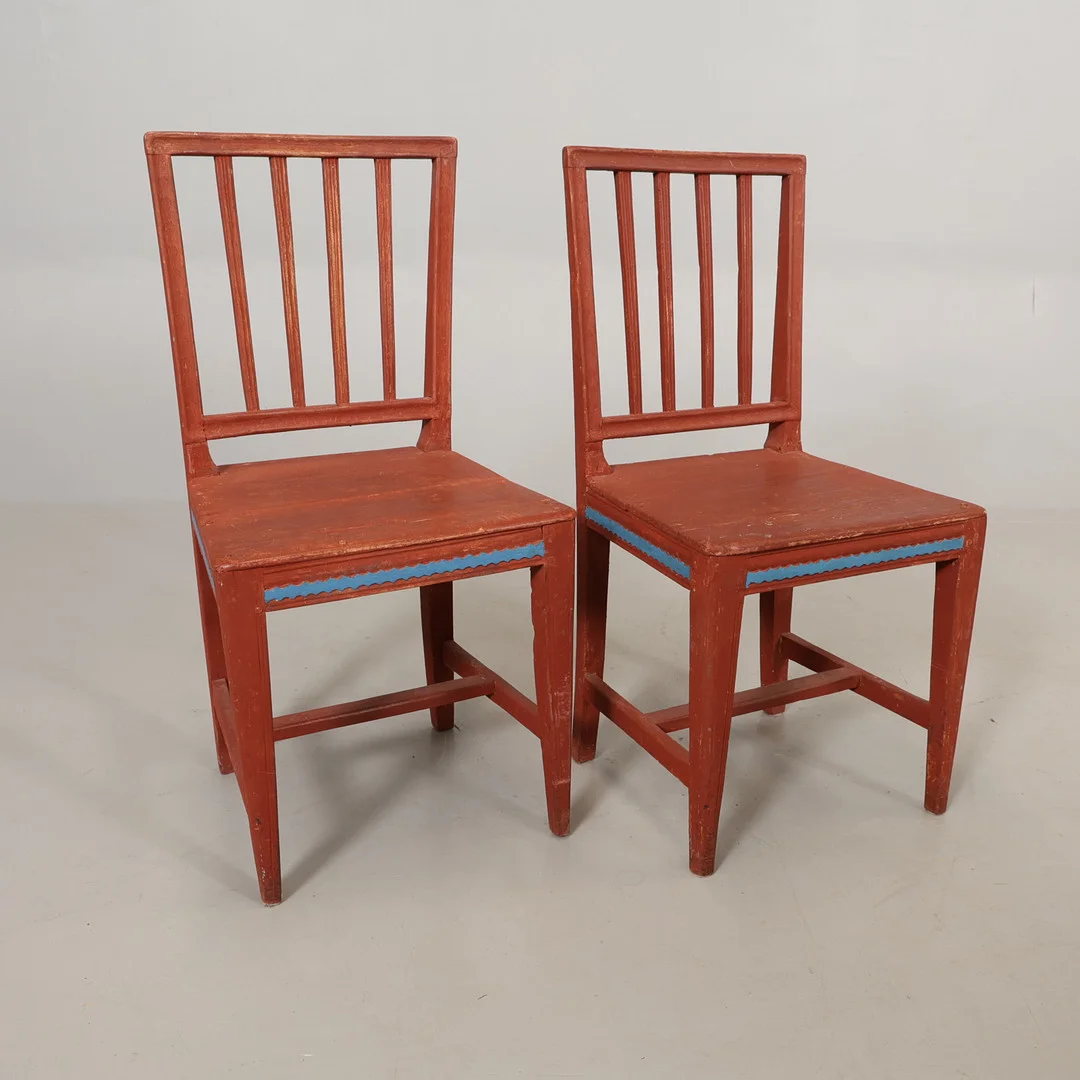 STOLAR par Carl Larsson stil 1800-tal. — Armchairs & Chairs — Höörs Auktionshall