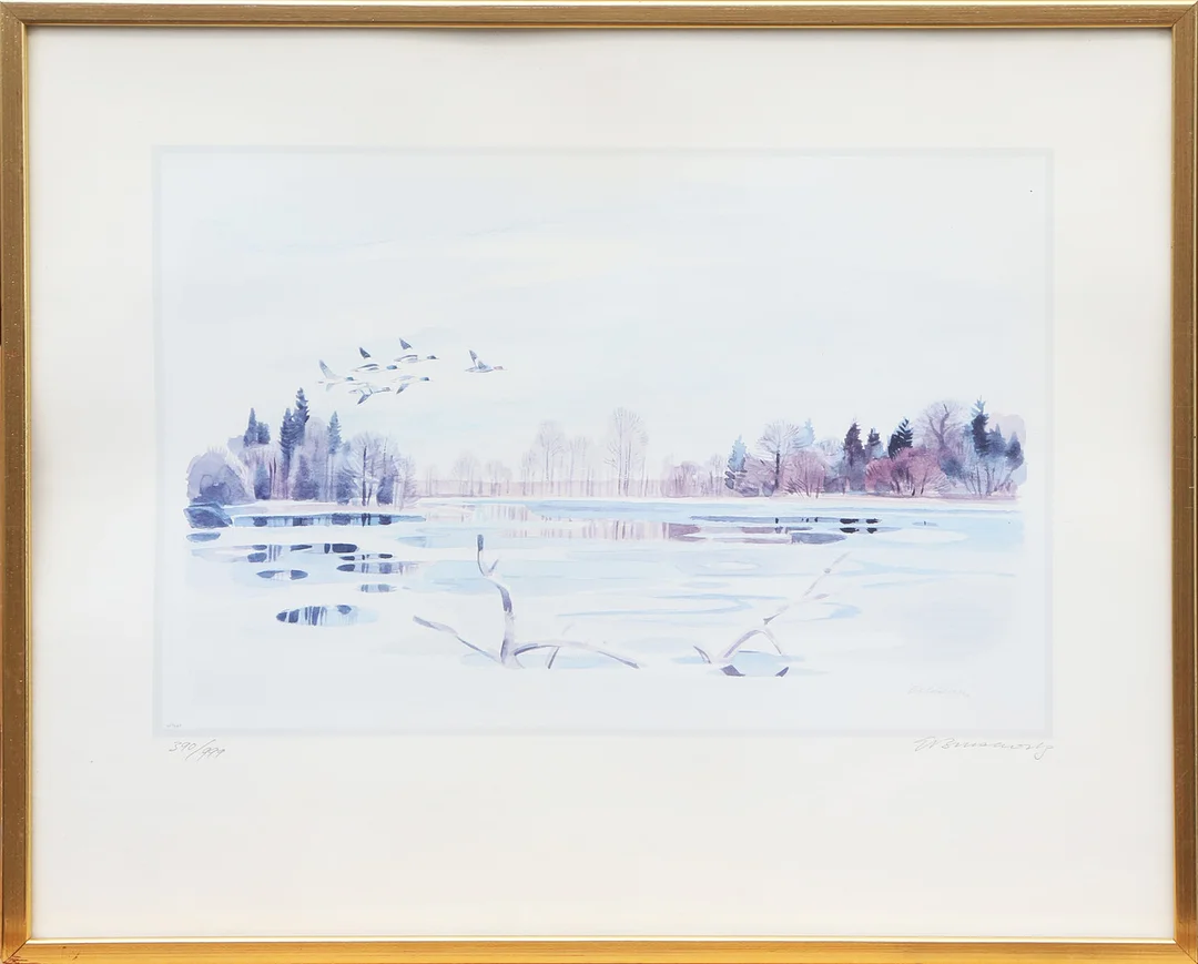 GUNNAR BRUSEWITZ. LITO, signerad. — Engravings & Prints — Kalmar Auktionsverk