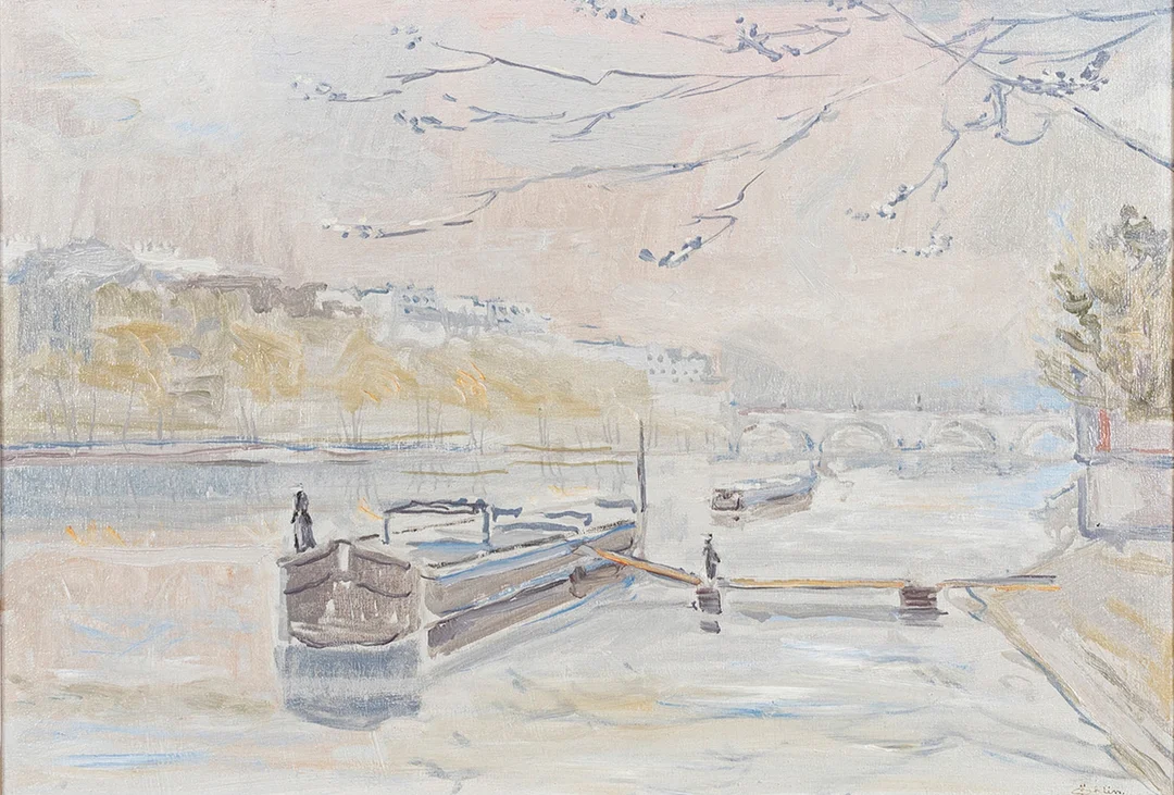 ERIK ÖHLIN (1909-77). Pont Neuf, olja på duk, signerad Öhlin. — Paintings — Auktionshuset Kolonn