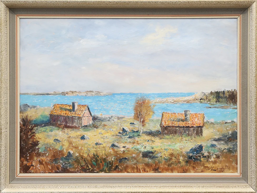 JOEL LUNDEGÅRDH. OLJA, på pannå, signerad. — Paintings — Kalmar Auktionsverk