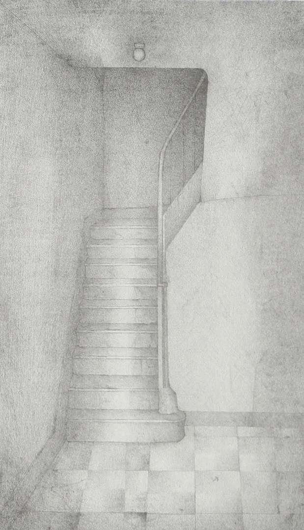 CURT FORS. Trappa, litografi, signerad. — Engravings & Prints — Helsingborgs Auktionskammare