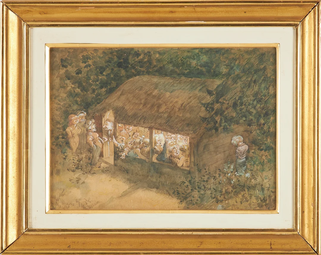 ROBERT HÖGFELDT. "Nattklubb", akvarell, signerad R. Högfeldt. — Paintings — Stockholms Auktionsverk Sickla