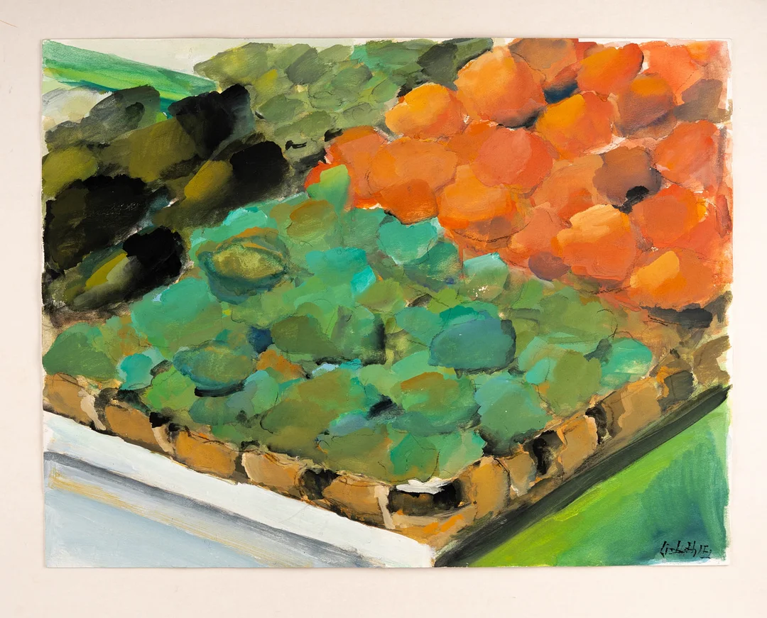 LISBETH LINDQVIST FORSBERG. Gouache på papper. Signerad 1900-tal. — Paintings — Norrlands Auktionsverk
