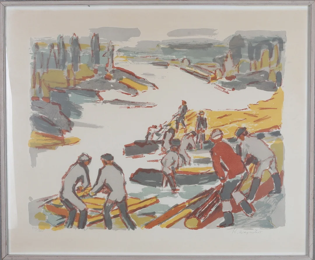 HANNES WAGNSTEDT, färglitografi, signerad, numrerad 240/360. — Engravings & Prints — Gomér & Andersson Norrköping