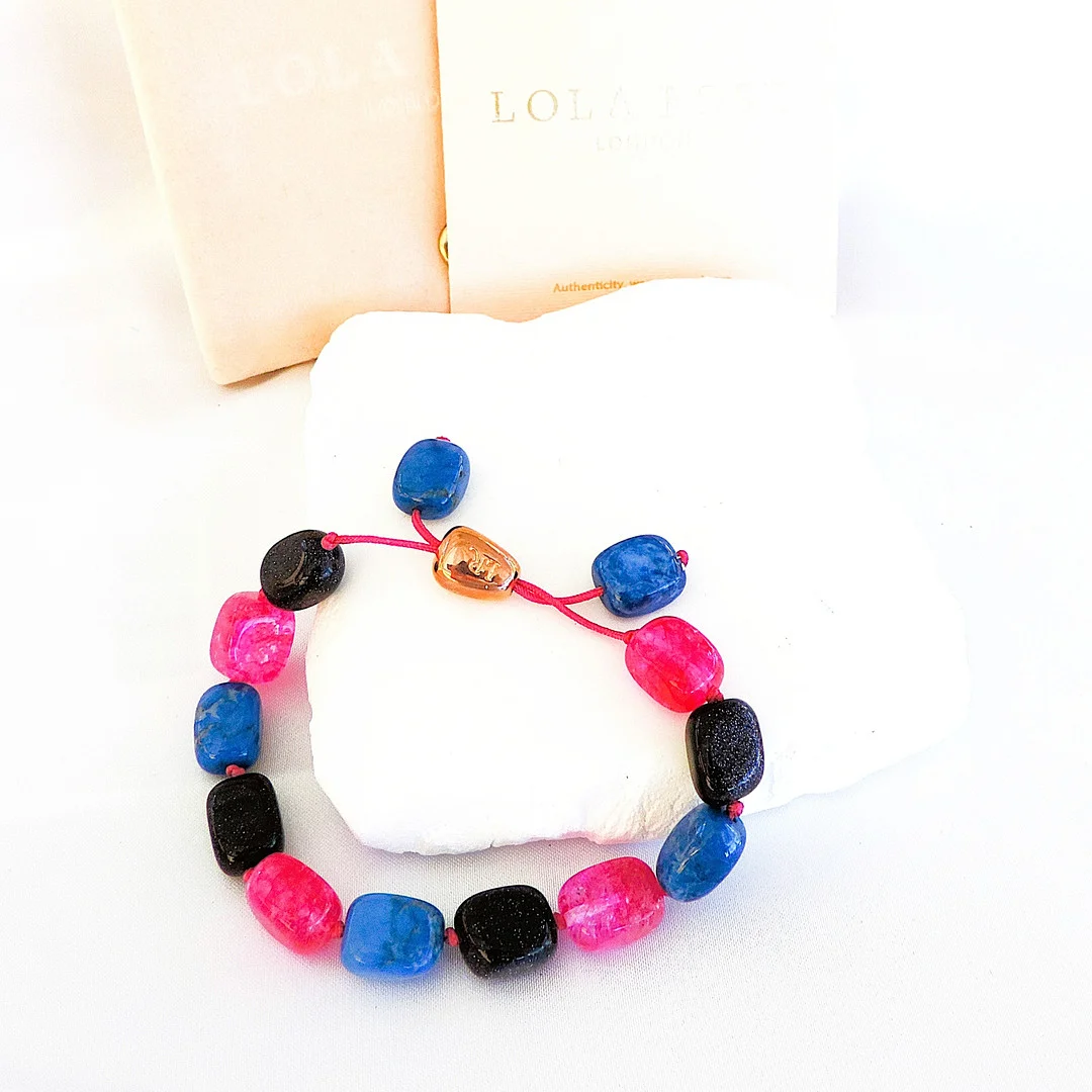 LOLA ROSE LONDON SANDSTONE & QUARTZ GEMSTONE BRACELET. — Bracelets — Chalkwell Auctions