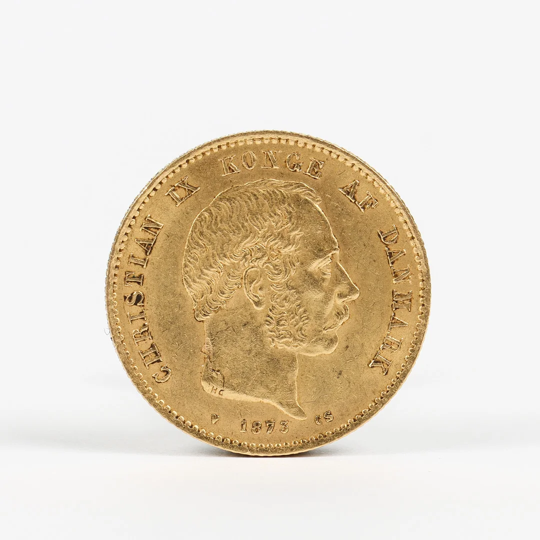GULDMYNT, 20 kr, Christian IX, Danmark, 1873. — Coins & Banknotes — Karlstad Hammarö Auktionsverk