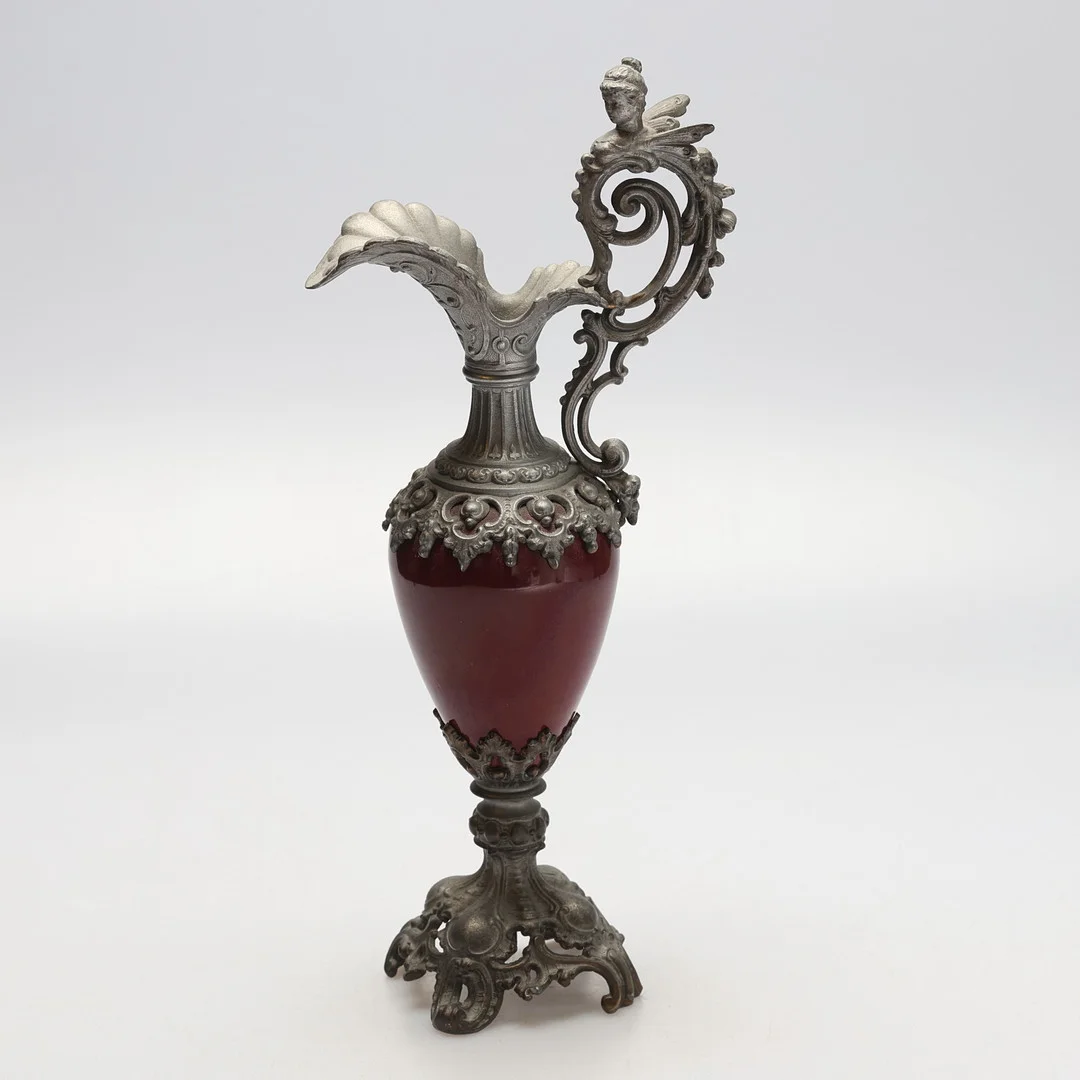 PRAKTKANNA/VAS, porslin/metall, 1900-tal. — European — Gomér & Andersson Jönköping
