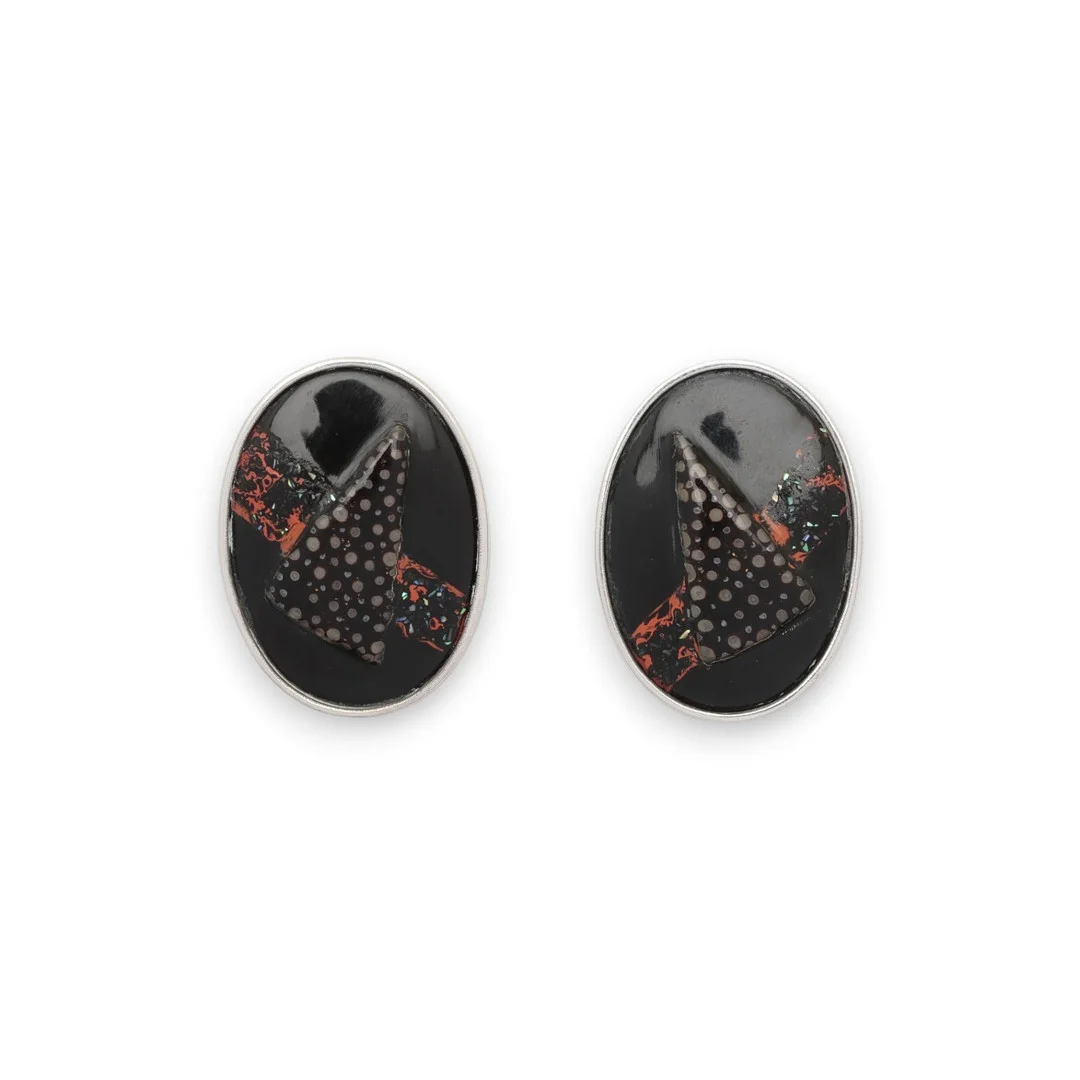LUISA LARENA. "Urushi" lacquer earrings, circa 1985-1995. — Earrings — Balclis