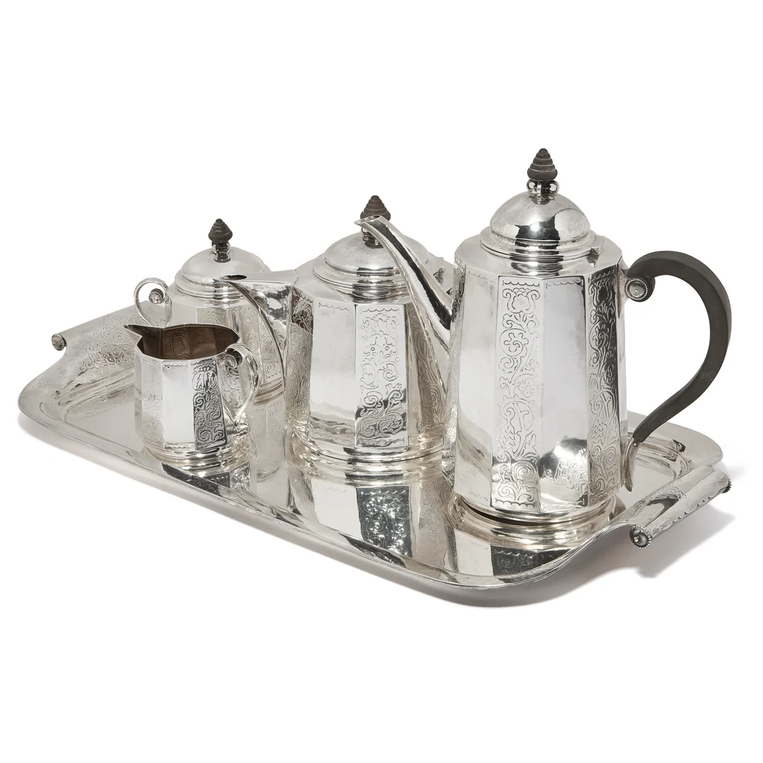 Kaffe- og tesett — Kaffe- og tesett — Gjenstand/Sølv — Blomqvist