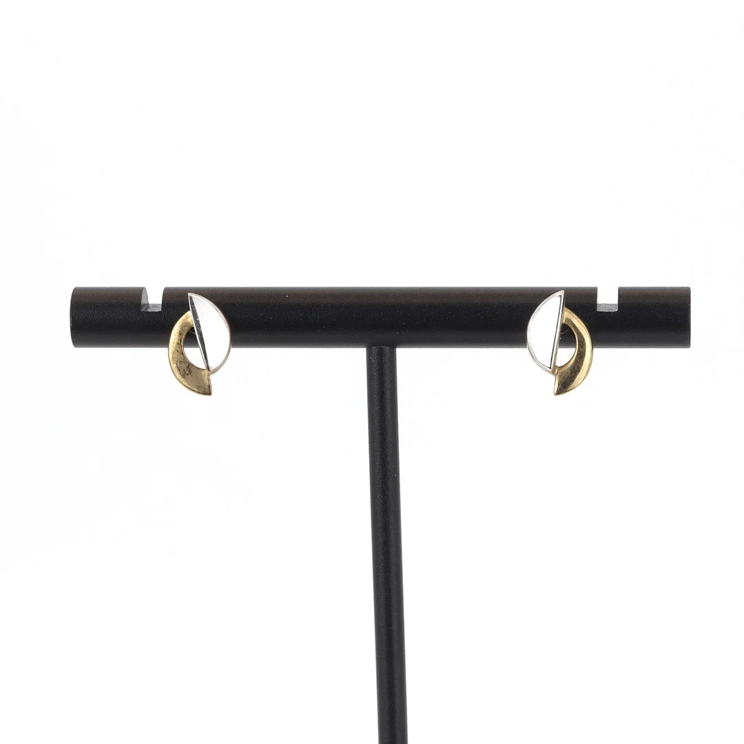 9CT BICOLOUR GOLD EARRINGS. — Earrings — Chalkwell Auctions