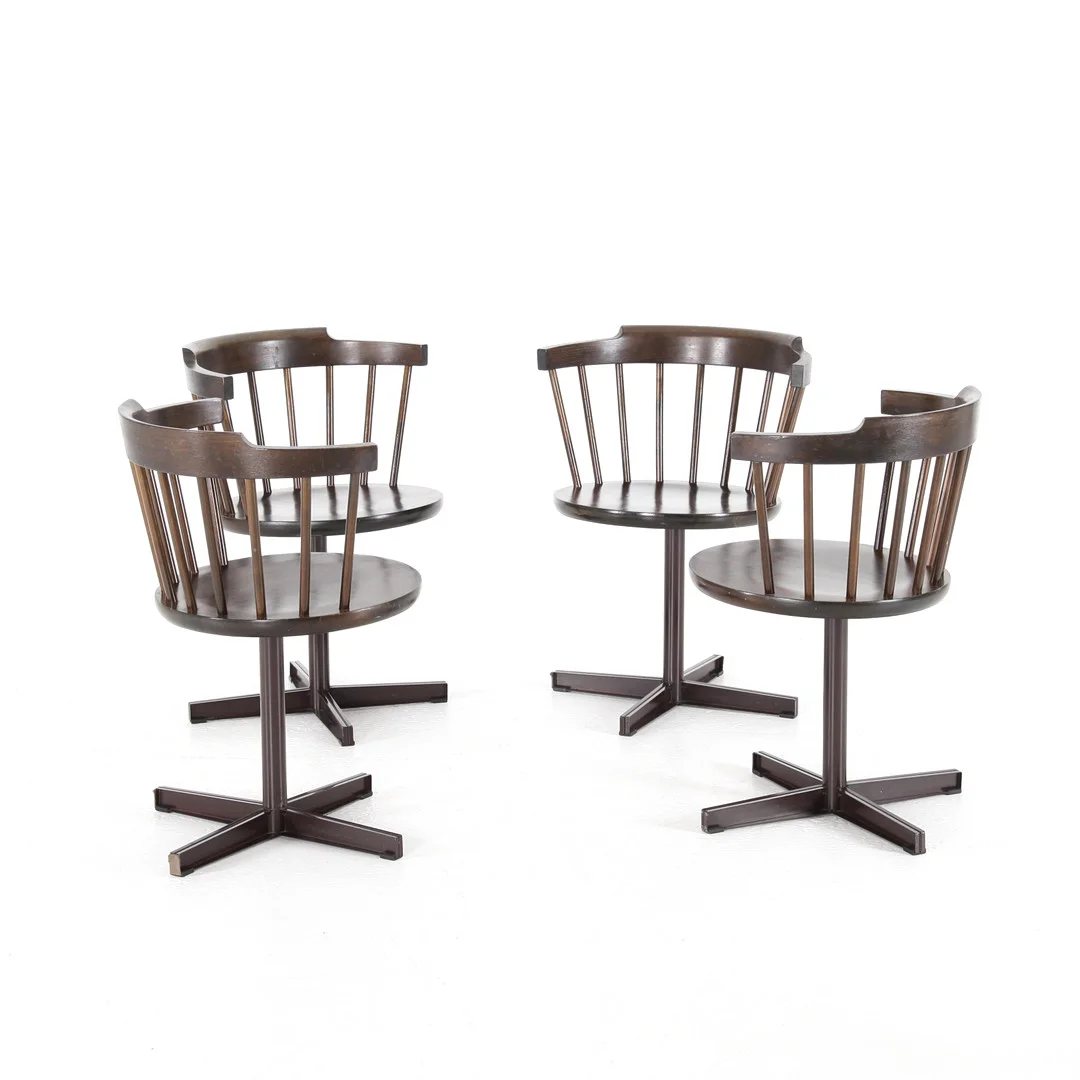 STOLAR, 4 st, snurrbara, Nesto, modell A10. — Armchairs & Chairs — Auktionsverket Engelholm