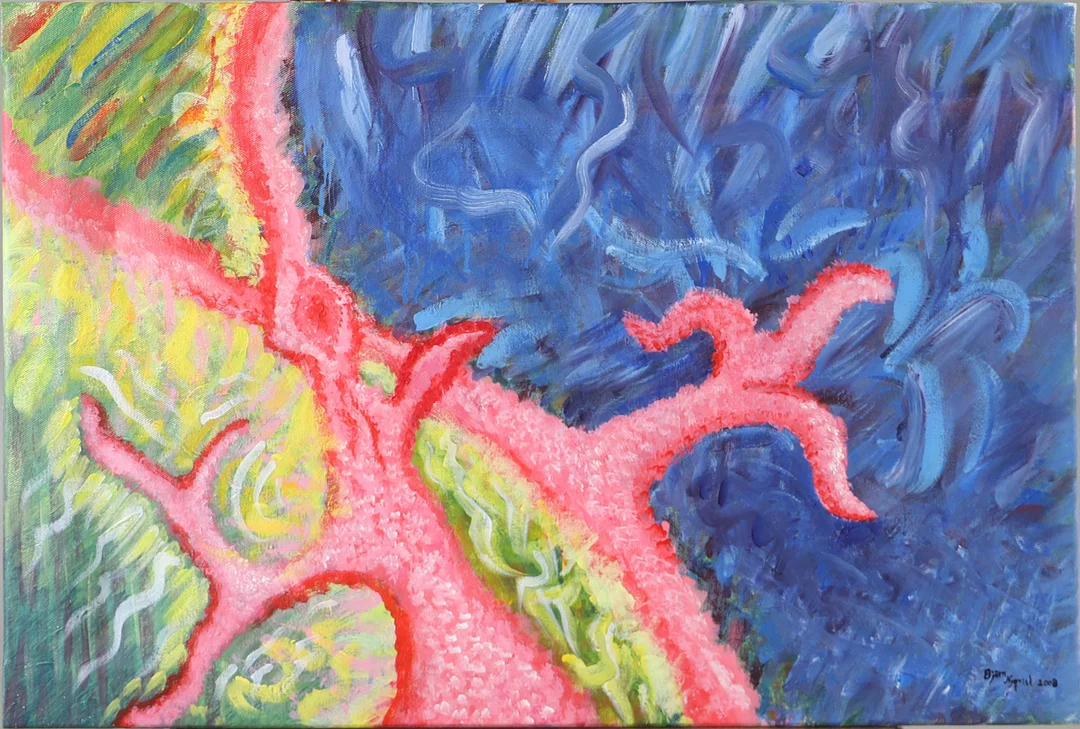 BJÖRN NYQVIST. Komposition, olja på duk, signerad och daterad 2008. — Paintings — Helsingborgs Auktionskammare