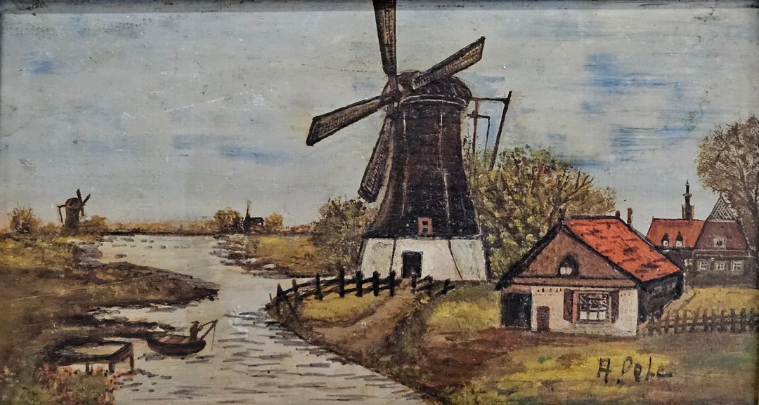 OIDENTIFIERAD KONSTNÄR. Olja på pannå, otydligt signerad. — Paintings — Auktionshuset Thörner & Ek