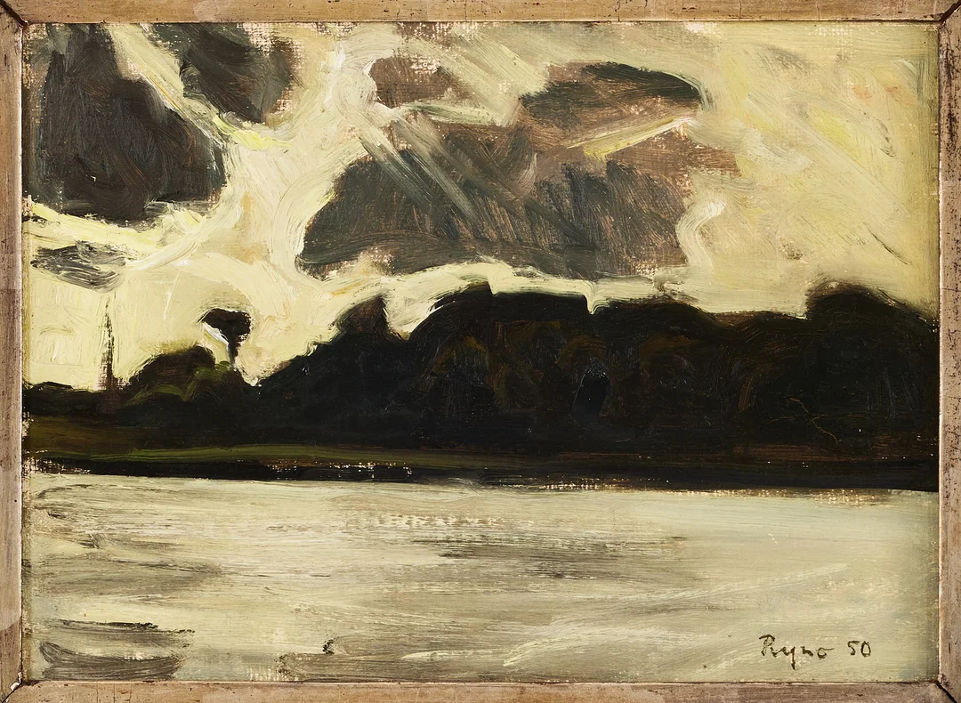 RYNO FRIEBERG. ”Mörka moln”. — Paintings — Stockholms Auktionsverk Magasin 5